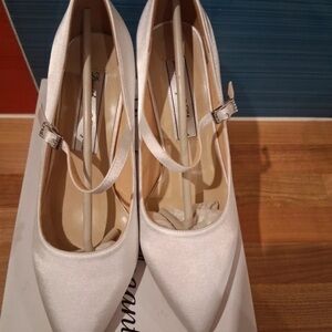 Elegant White Satin Heels for Women